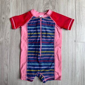 Hanna Andersson Short Rashguard Swim One Piece Bathing Suit